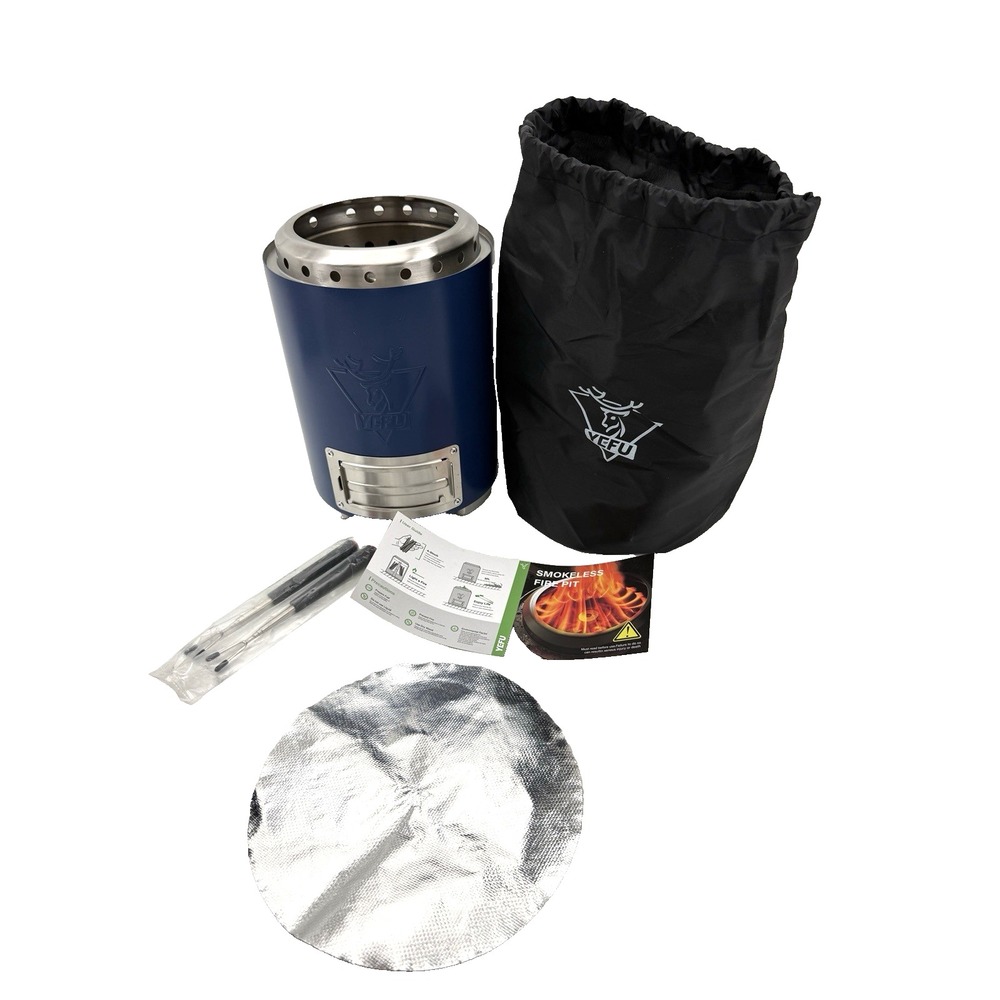 YEFU Portable Smokeless Tabletop Outdoor Fire Pit for Wood or Pellets NEW in Box
